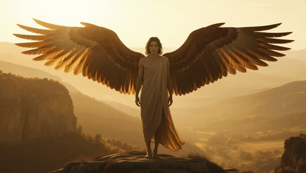 persona con alas de pajaro